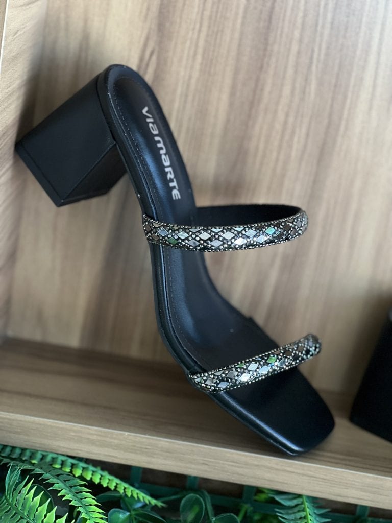 sandália salto strass preto via marte 171 011 01 sandália salto strass preto via marte 171 011 01