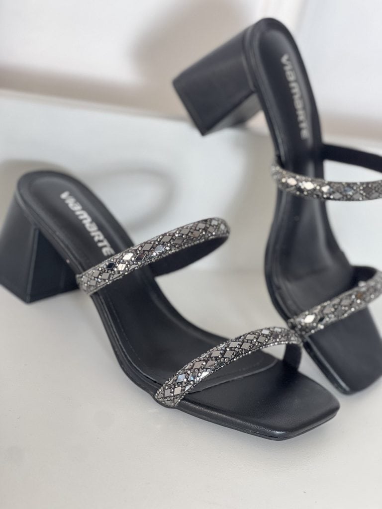 sandália salto strass preto via marte 171 011 01 sandália salto strass preto via marte 171 011 01