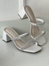 sandália salto strass branco via marte 171 011 01