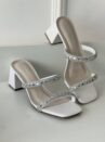 sandália salto strass branco via marte 171 011 01