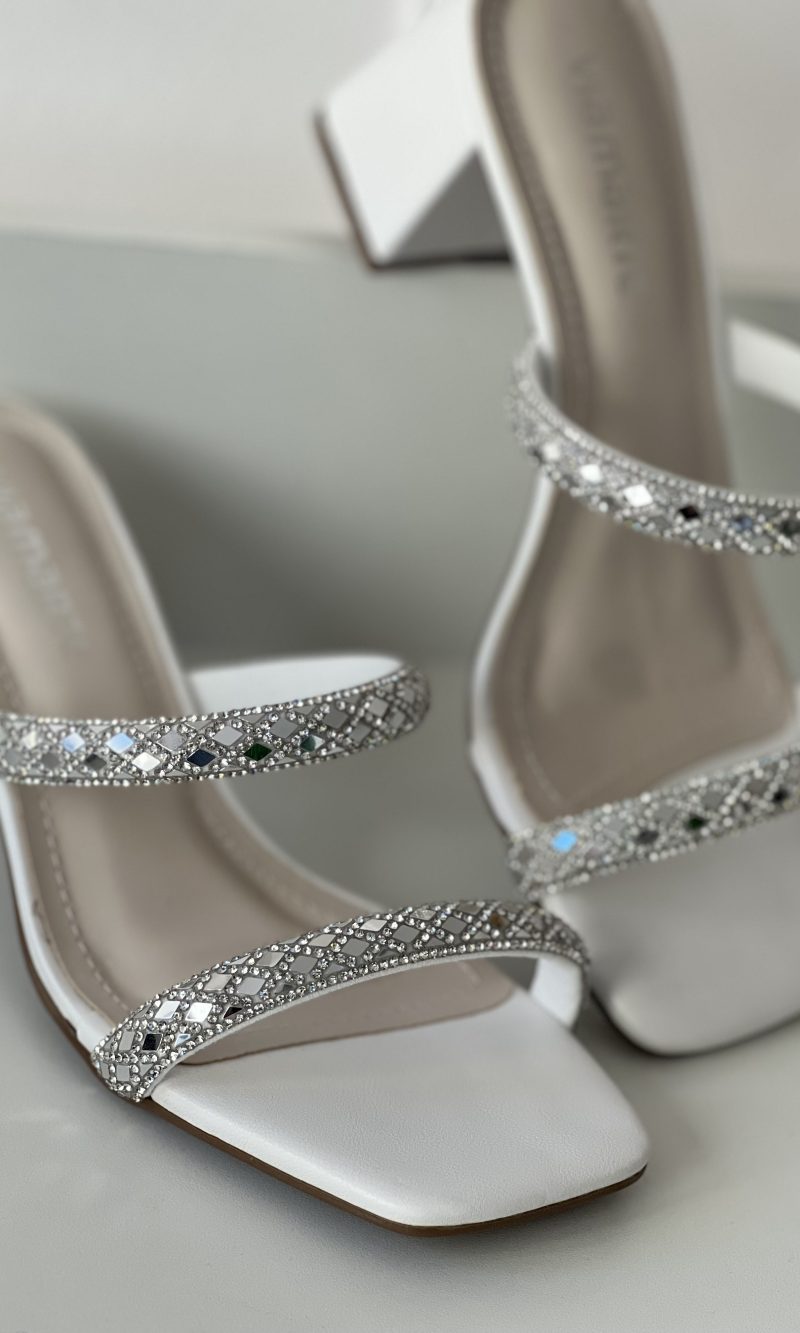 sandália salto strass branco via marte 171 011 01