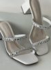sandália salto strass branco via marte 171 011 01