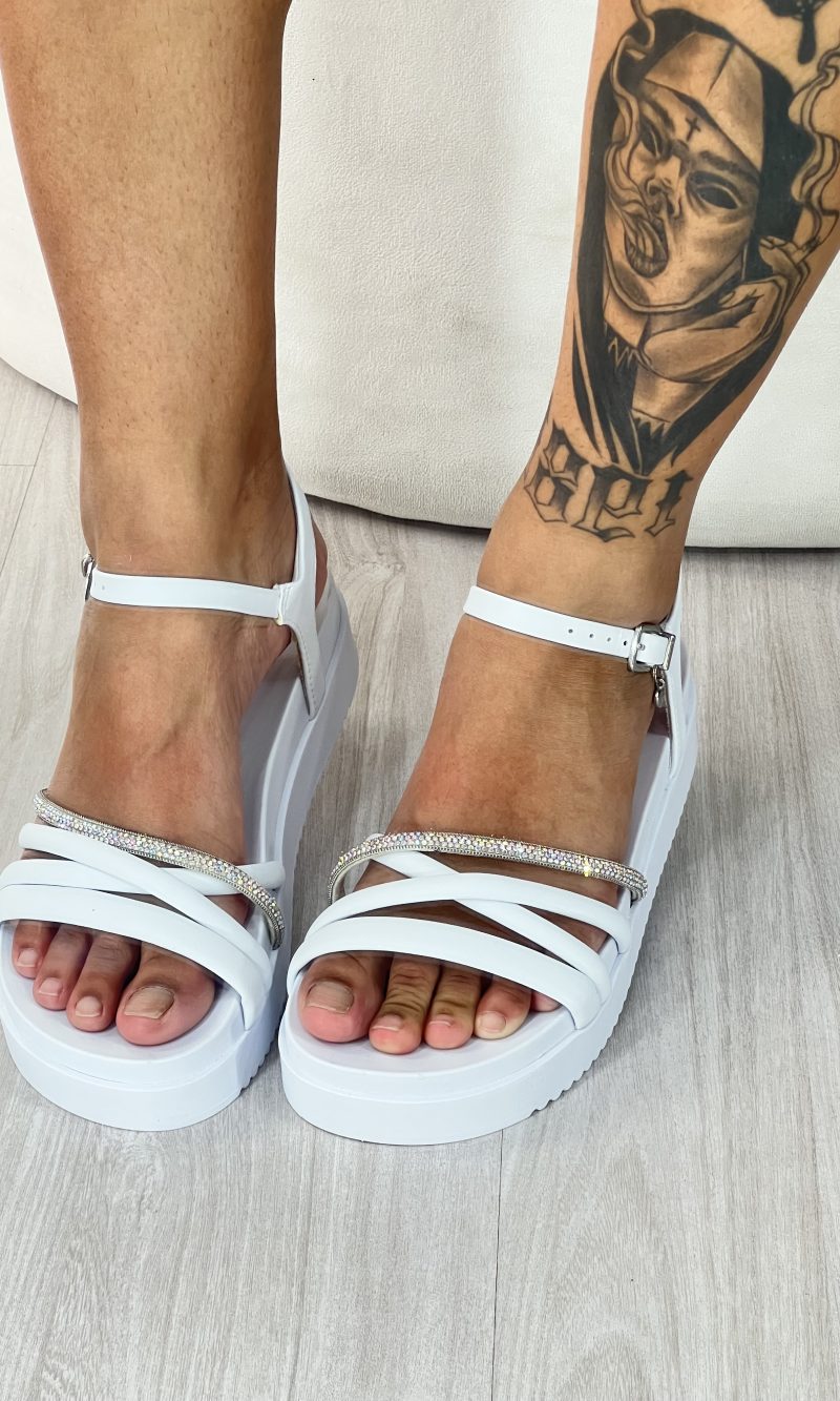 sandália strass branco ramarim 24 42205 sandália strass branco ramarim 24 42205
