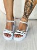 sandália strass branco ramarim 24 42205