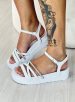 sandália strass branco ramarim 24 42205