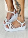 sandália strass branco ramarim 24 42205