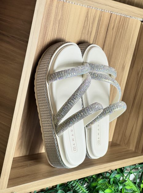 papete 3tiras strass off white ramarim 24 43202