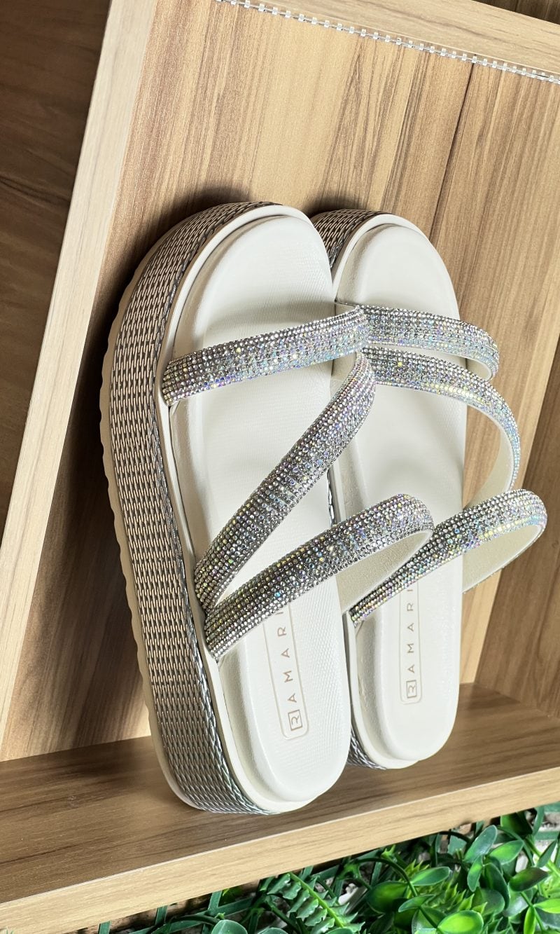 papete 3tiras strass off white ramarim 24 43202