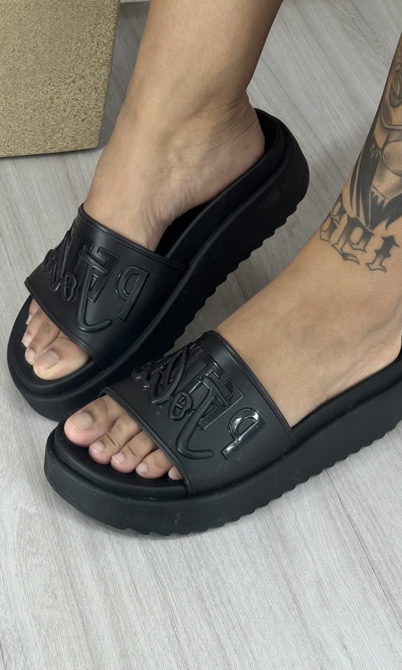 chinelo ray preto petite jolie jp7311