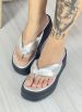 chinelo tamanco prata/preto ramarim 24 45202