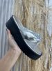chinelo tamanco prata/preto ramarim 24 45202