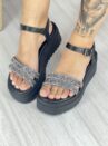 sandália anabela strass preto ramarim 24 45205