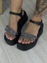 sandália anabela strass preto ramarim 24 45205