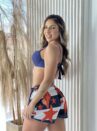short saída de praia laranja