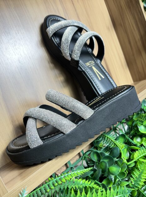 papete 3 tiras strass preto vizzano 6492.318.