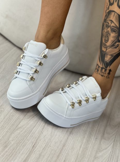 tênis pedraria branco ramarim 24 97111