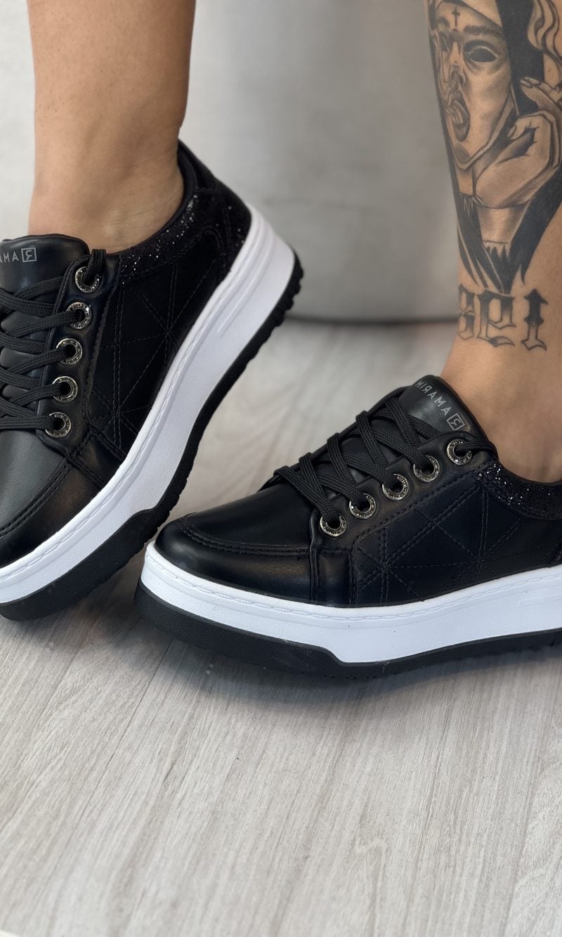 tênis glitter preto ramarim 24 64202