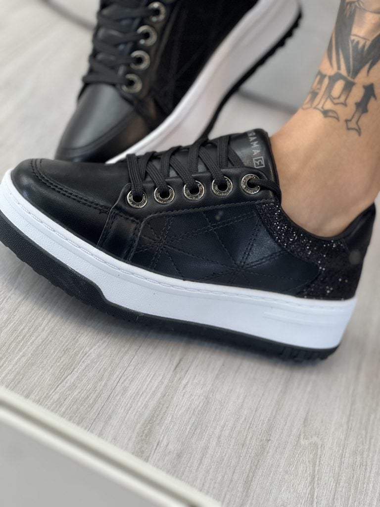 tênis glitter preto ramarim 24 64202 tênis glitter preto ramarim 24 64202