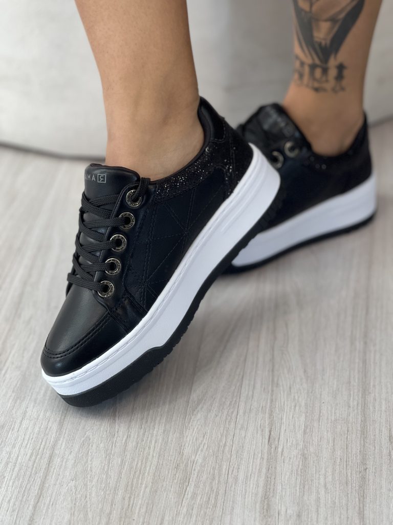 tênis glitter preto ramarim 24 64202 tênis glitter preto ramarim 24 64202