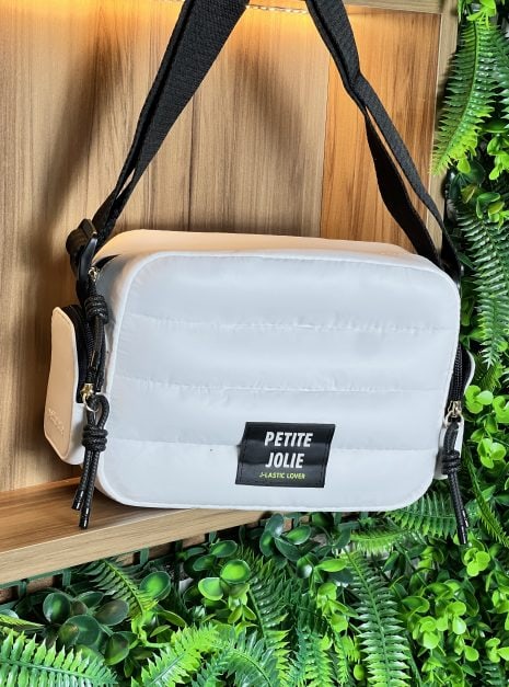 bolsa petite jolie hobby white/preto jp11126