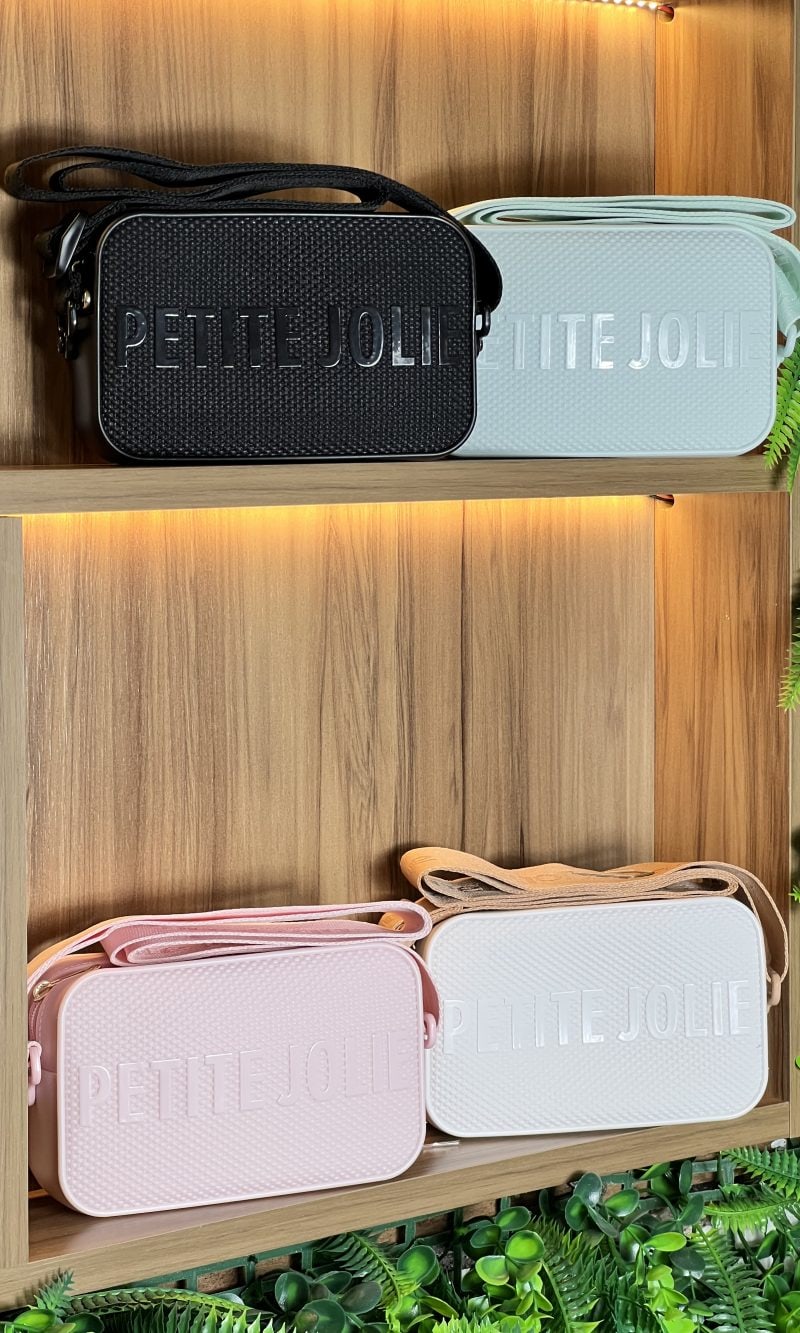 bolsa petite jolie hobby bege/preto pj11126 bolsa petite jolie hobby bege/preto pj11126