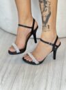 sandália salto alto strass preto vizzano 6210.1039