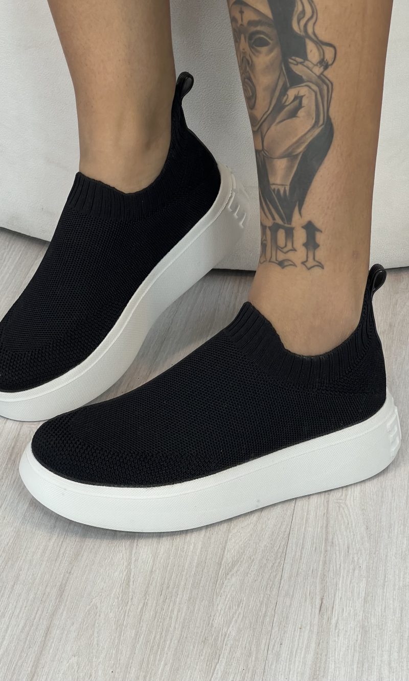 tênis meia preto petite jolie pj6420