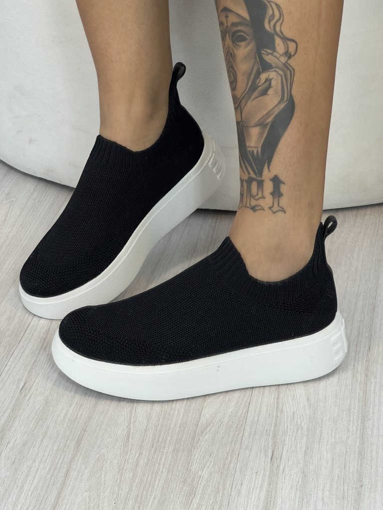 tênis meia preto petite jolie pj6420 tênis meia preto petite jolie pj6420