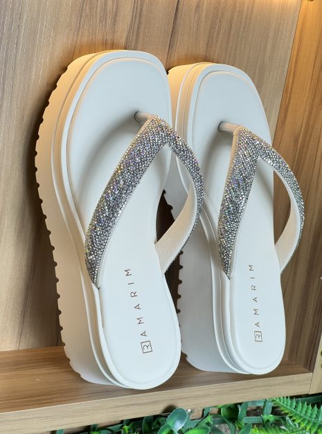 chinelo plataforma branco off ramarim 24 45231