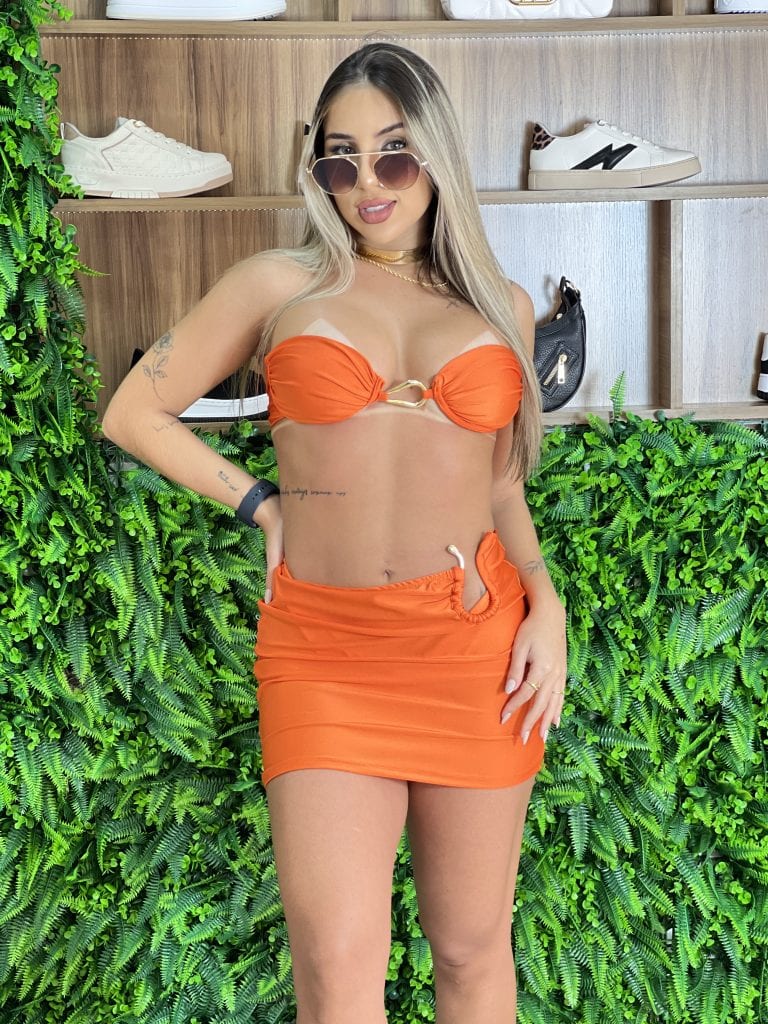 conjunto verão laranja