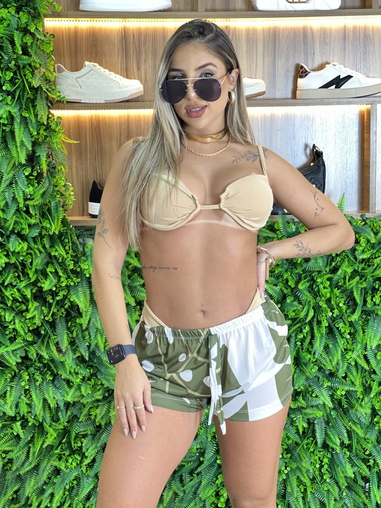 short saída de praia verde short saída de praia verde