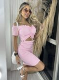 cropped drapeado picô donna chica rosa bb