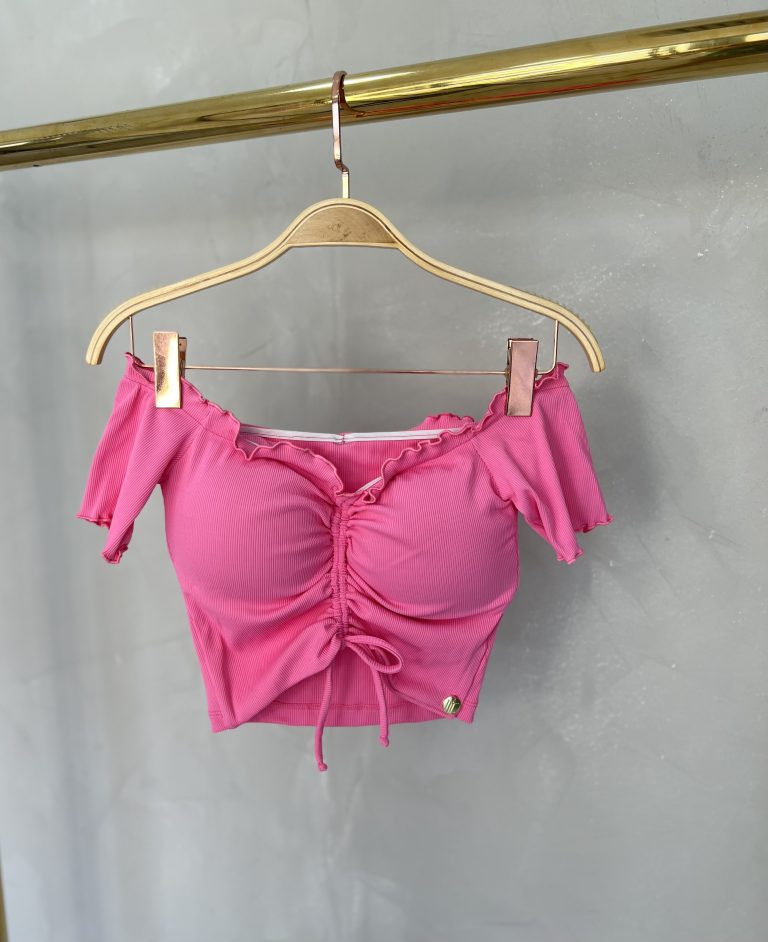 cropped drapeado picô donna chica rosa chiclete cropped drapeado picô donna chica rosa chiclete