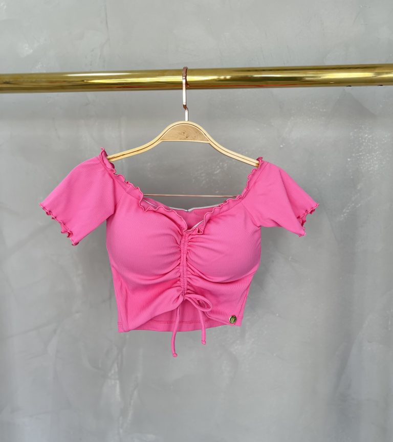 cropped drapeado picô donna chica rosa chiclete cropped drapeado picô donna chica rosa chiclete