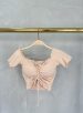 cropped drapeado picô donna chica bege