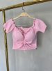 cropped drapeado picô donna chica rosa bb
