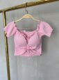 cropped drapeado picô donna chica rosa bb