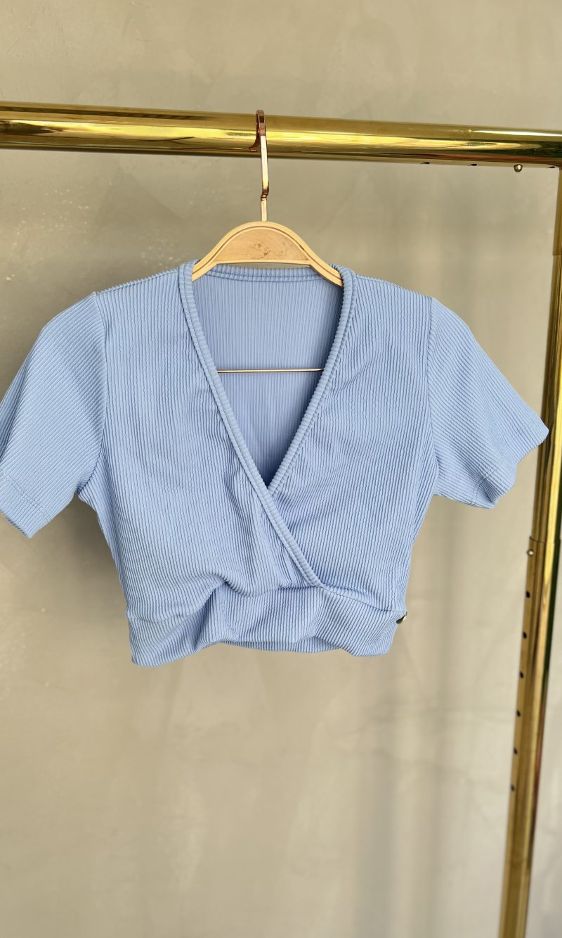 cropped transpassado donna chica azul cropped transpassado donna chica azul