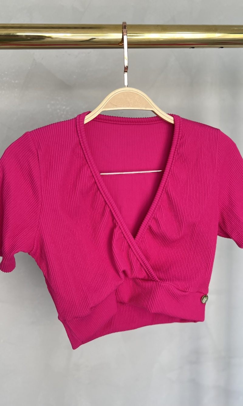 cropped transpassado donna chica rosa pink