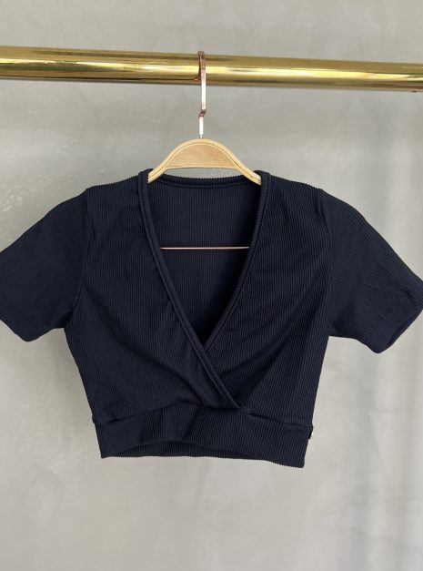 cropped transpassado donna chica preto