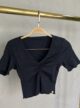 cropped decote drapeado picó donna chia preto