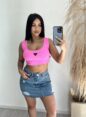 cropped graziele rosa chiclete