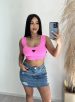 cropped graziele rosa chiclete