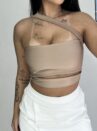 cropped gringa bege