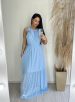 vestido longo iza azul