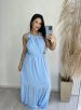 vestido longo iza azul