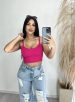 top alcinha pink donna chica