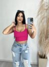 top alcinha pink donna chica