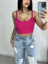 top alcinha pink donna chica
