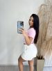 cropped decote drapeado picó donna chica rosa bb